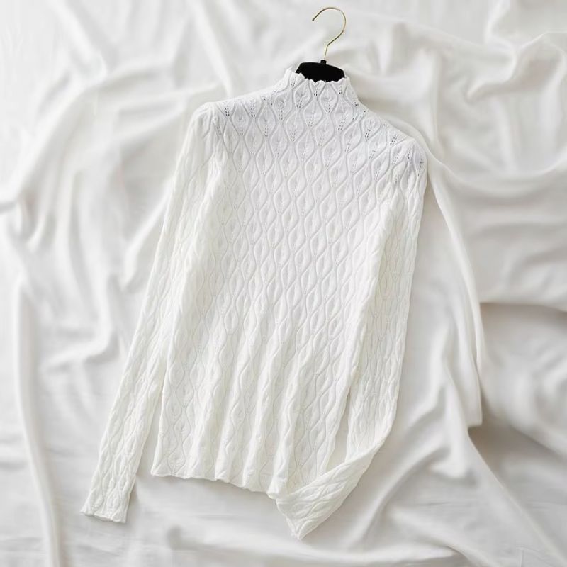 Moiré Cashmere Turtleneck