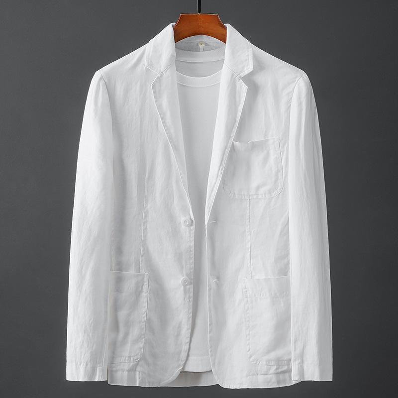 Azure Casual Linen Blazer