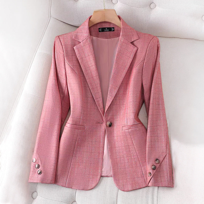 Mira Pink Check Blazer