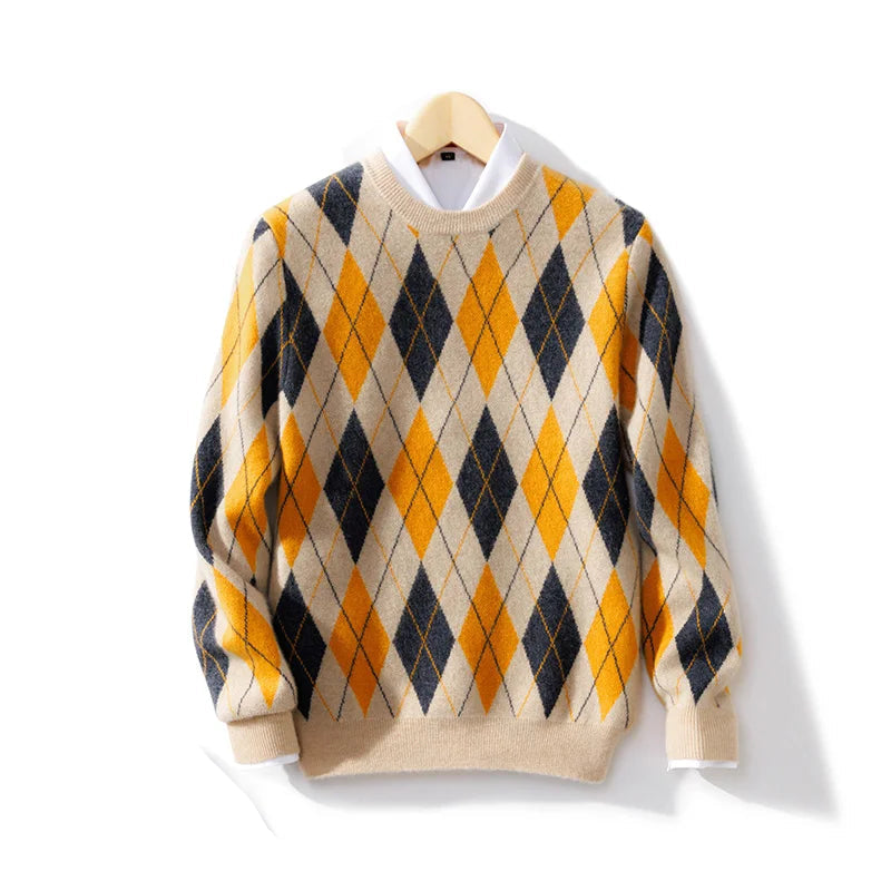 Larkin Merino Argyle Pullover