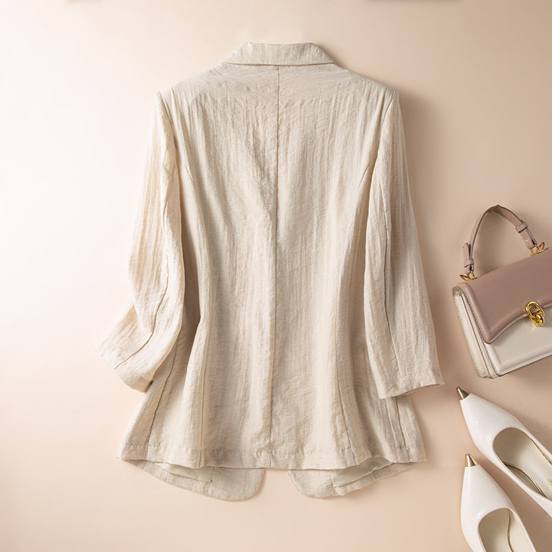 Rowan Linen Wrap Blazer