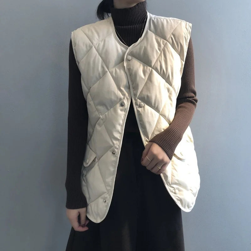 Sable Quilted Bomber Vest