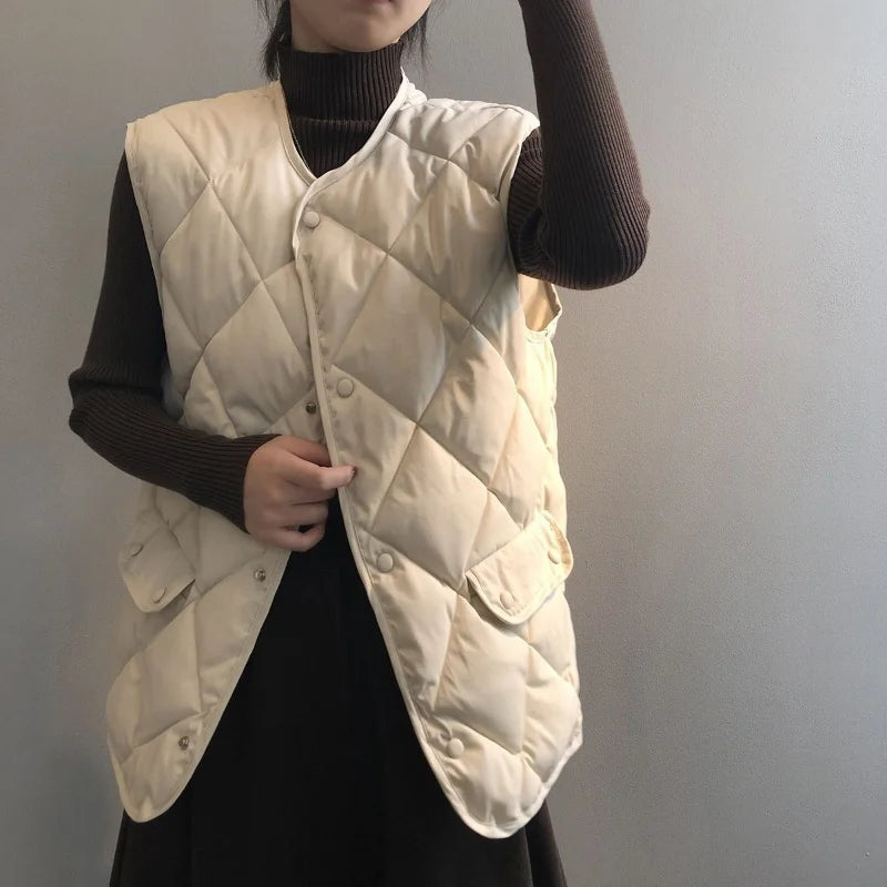 Sable Quilted Bomber Vest